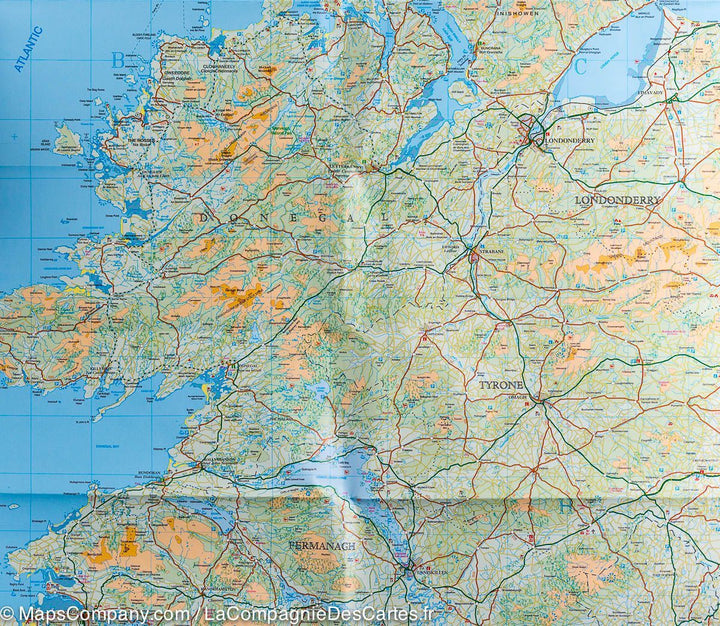 Carte touristique - Irlande Nord | Ordnance Survey carte pliée Ordnance Survey 