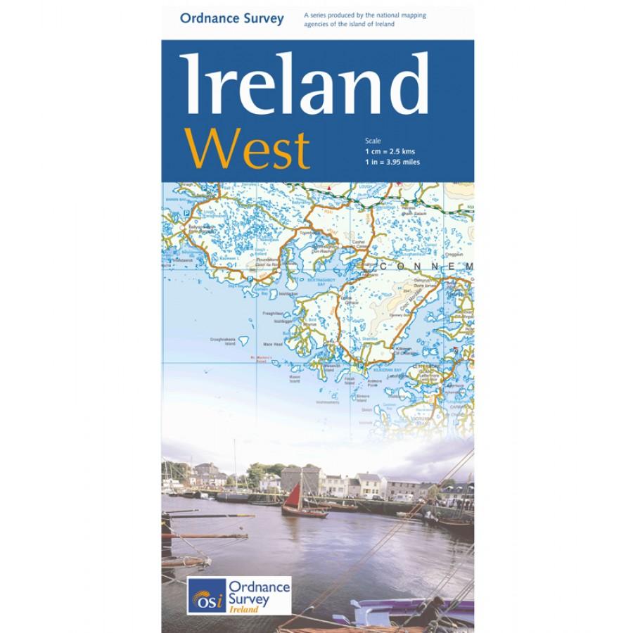 Carte touristique - Irlande Ouest | Ordnance Survey carte routière Ordnance Survey Ireland