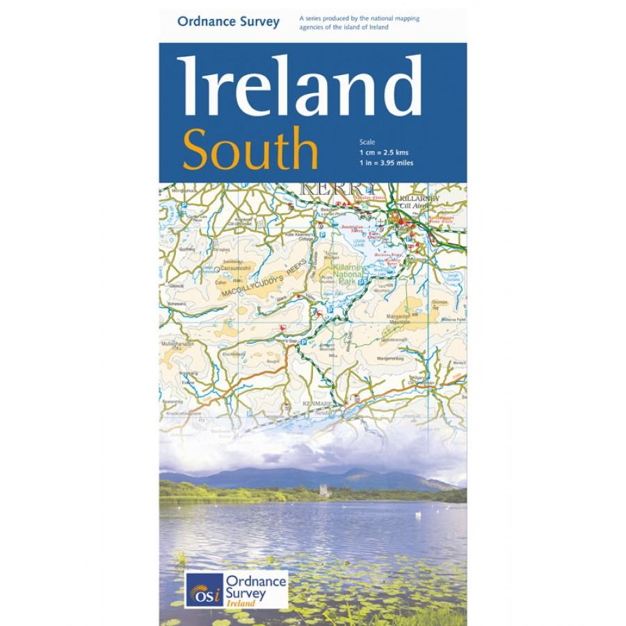 Carte touristique - Irlande Sud | Ordnance Survey carte routière Ordnance Survey Ireland