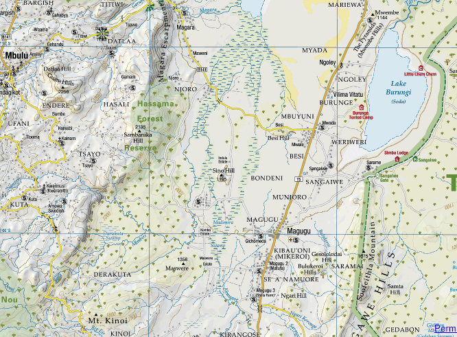 Carte touristique - Lake Manyara & Parc national de Tarangire (Tanzanie) | Harms Verlag carte pliée Harms Verlag 