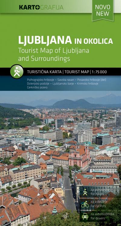 Carte touristique - Ljubljana & environs (Slovénie) | Kartografija carte routière Kartografija Default Title