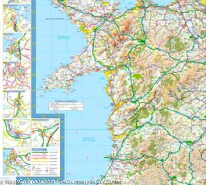 Carte touristique - Nord & centre du Pays de Galles - Tour 10 | Ordnance Survey carte pliée Ordnance Survey 