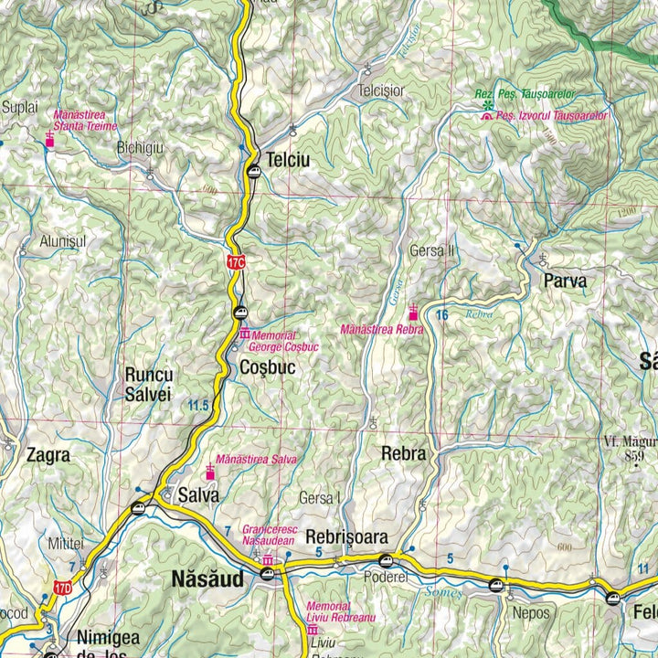 Carte touristique plastifiée - Bucovina, Maramures (Roumanie) | TerraQuest carte pliée Terra Quest 