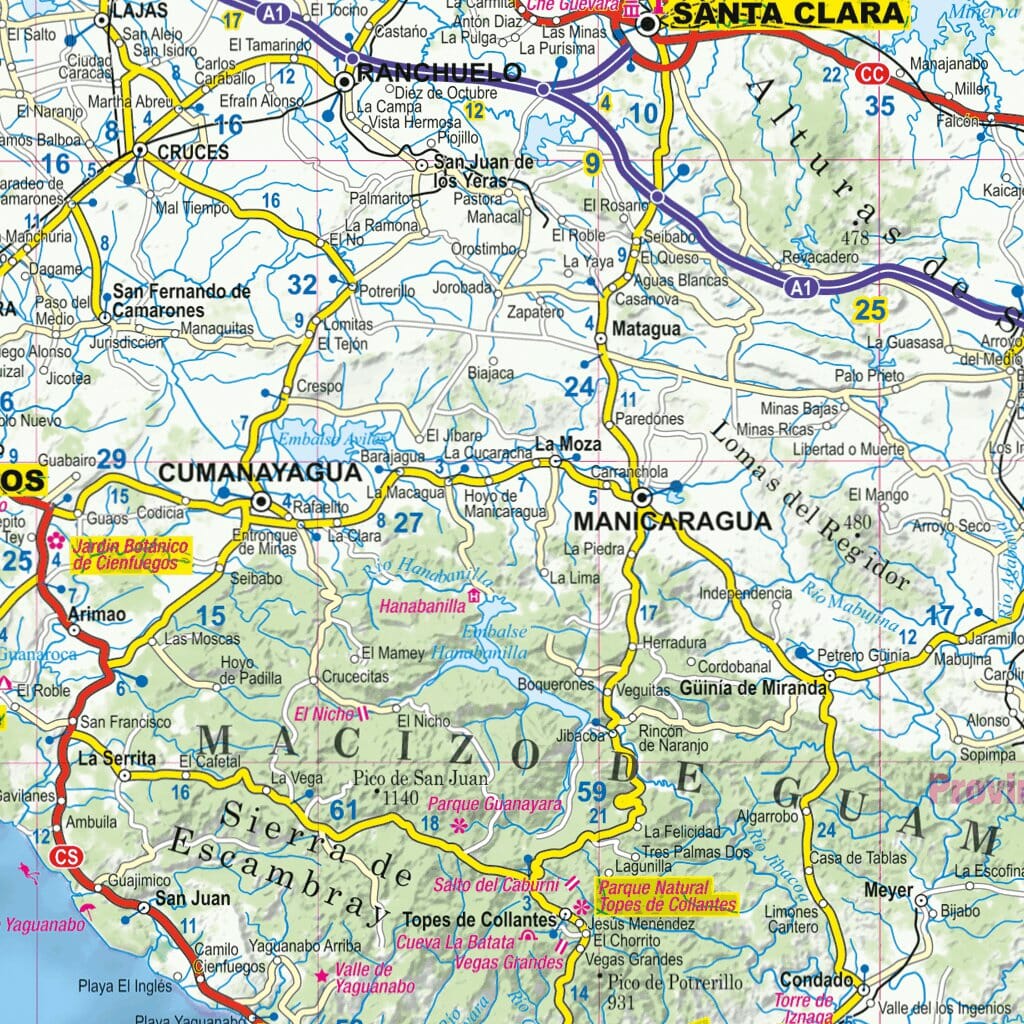 Carte touristique plastifiée - Cuba | TerraQuest carte routière Terra Quest