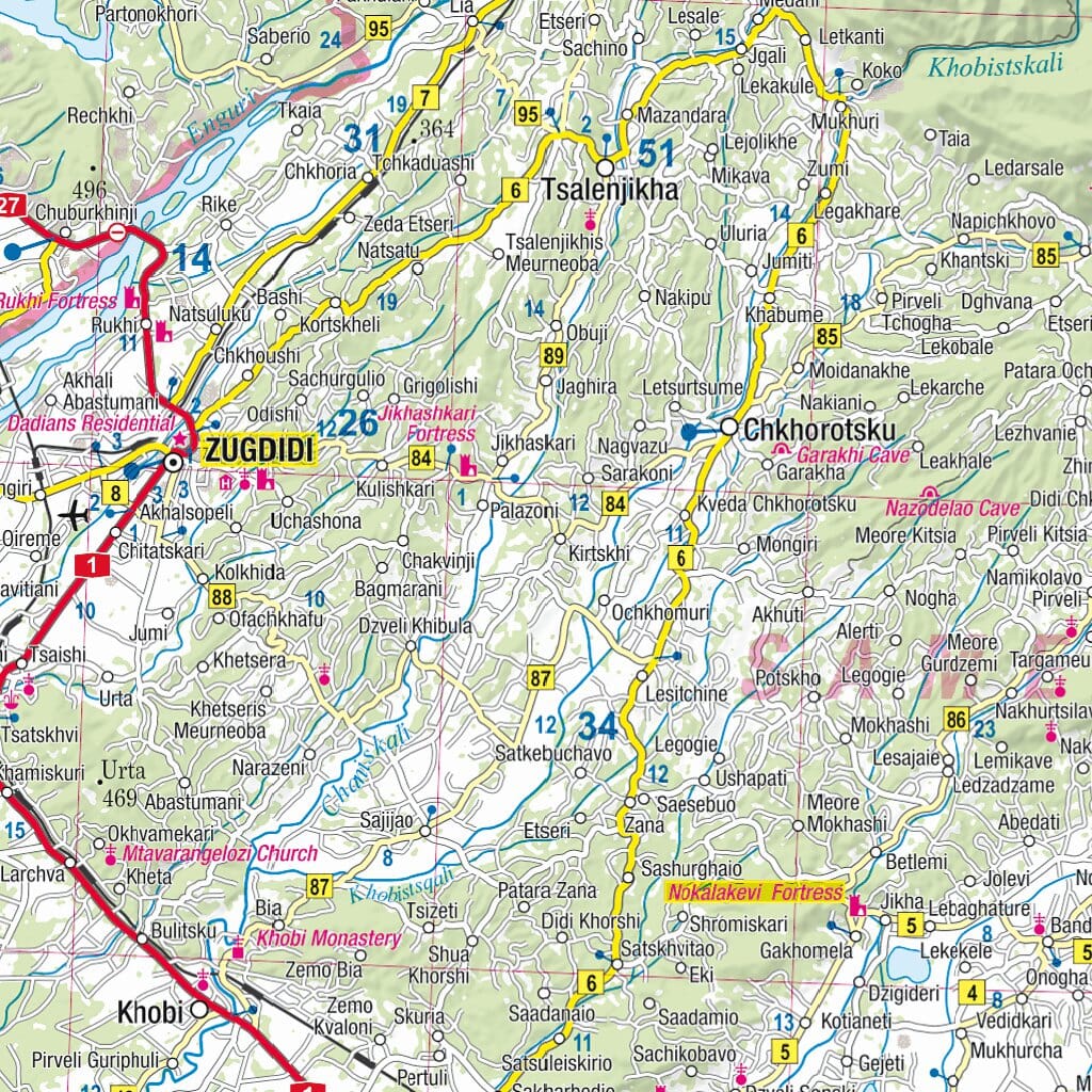 Carte touristique plastifiée - Géorgie | TerraQuest carte pliée Terra Quest 