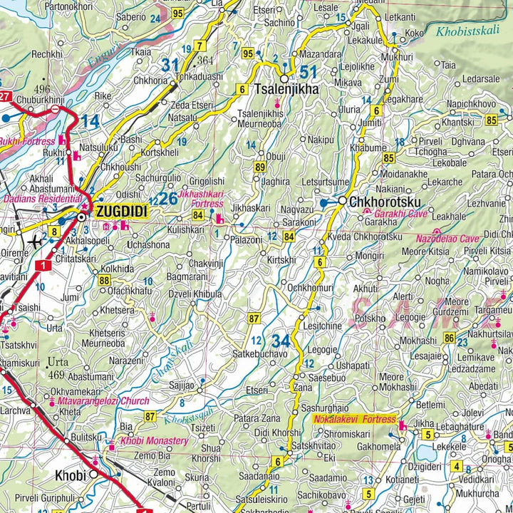 Carte touristique plastifiée - Géorgie | TerraQuest carte pliée Terra Quest 