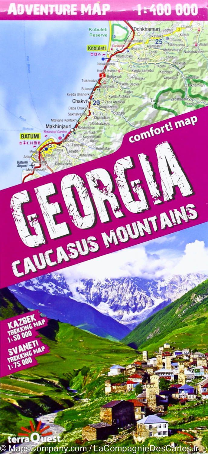 Carte touristique plastifiée - Géorgie | TerraQuest carte routière Terra Quest