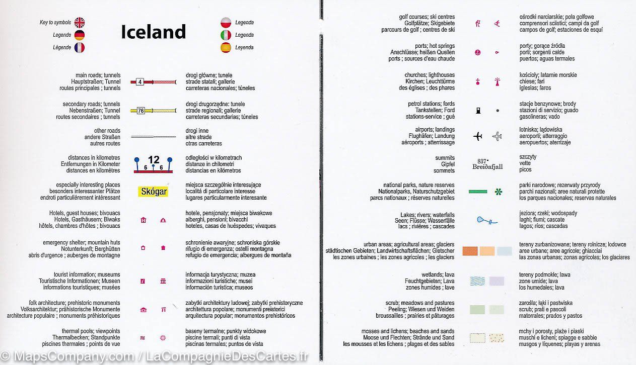 Carte touristique plastifiée - Islande | TerraQuest carte routière Terra Quest