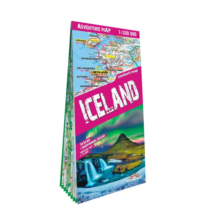 Carte touristique plastifiée - Islande | TerraQuest carte pliée Terra Quest 