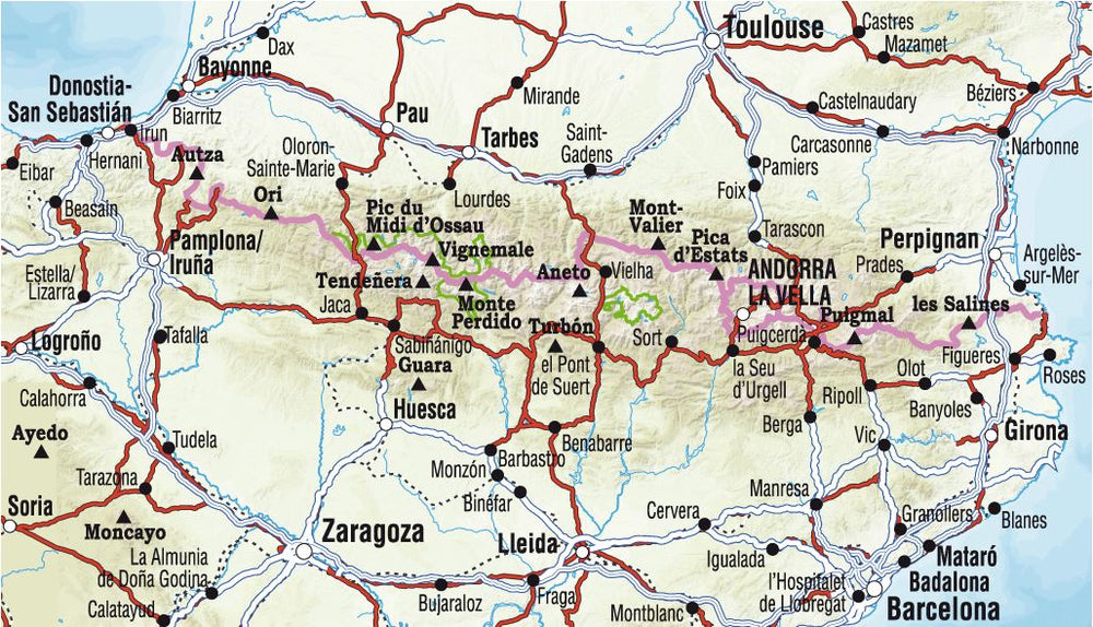 Carte touristique - Pyrénées | Alpina carte pliée Editorial Alpina 