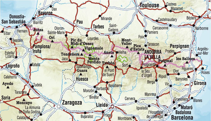 Carte touristique - Pyrénées | Alpina carte pliée Editorial Alpina 