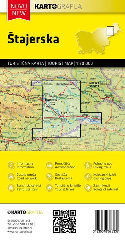 Carte touristique - Stajerska (Slovénie) | Kartografija carte routière Kartografija