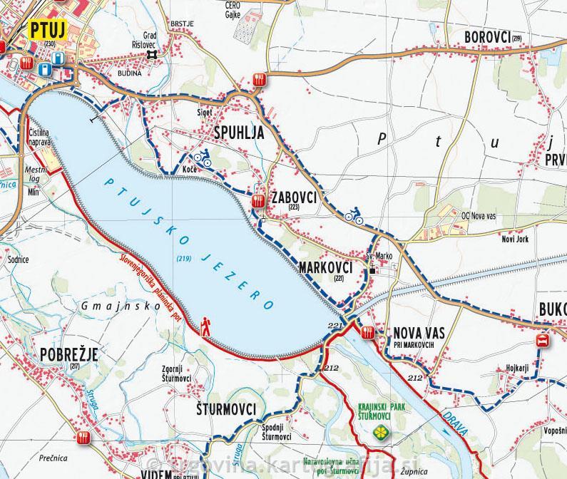 Carte touristique - Stajerska (Slovénie) | Kartografija carte routière Kartografija