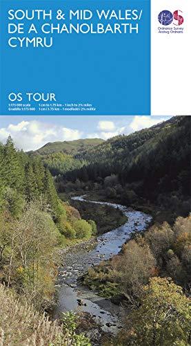 Carte touristique - Sud & centre du Pays de Galles - Tour 11 | Ordnance Survey carte pliée Ordnance Survey 