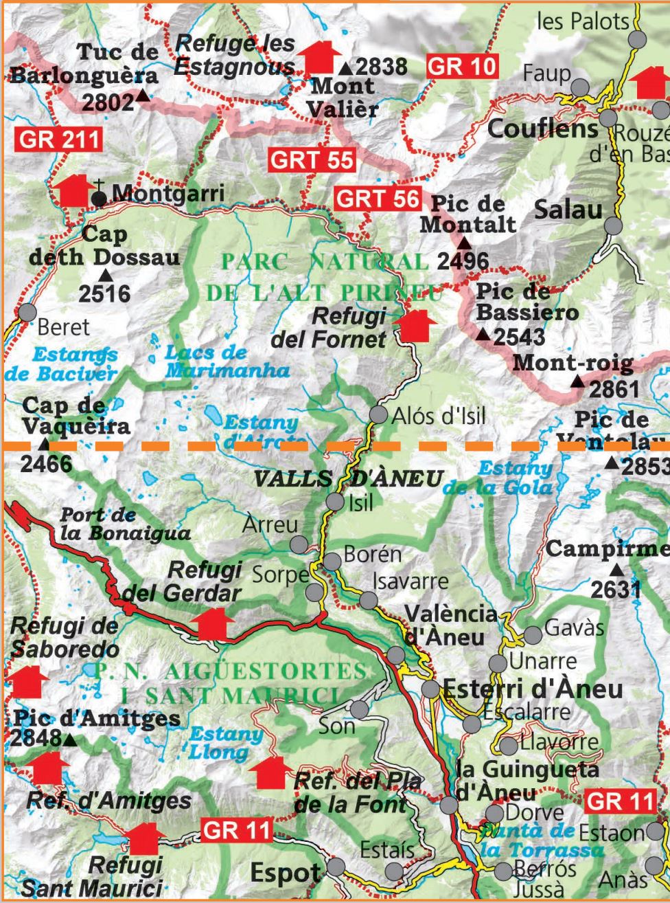 Lot de 2 cartes de randonnée - Valls d’Àneu, Mont Valier, Mont-roig, Vall de Montgarri (Pyrénées catalanes) | Alpina carte de randonnée Editorial Alpina