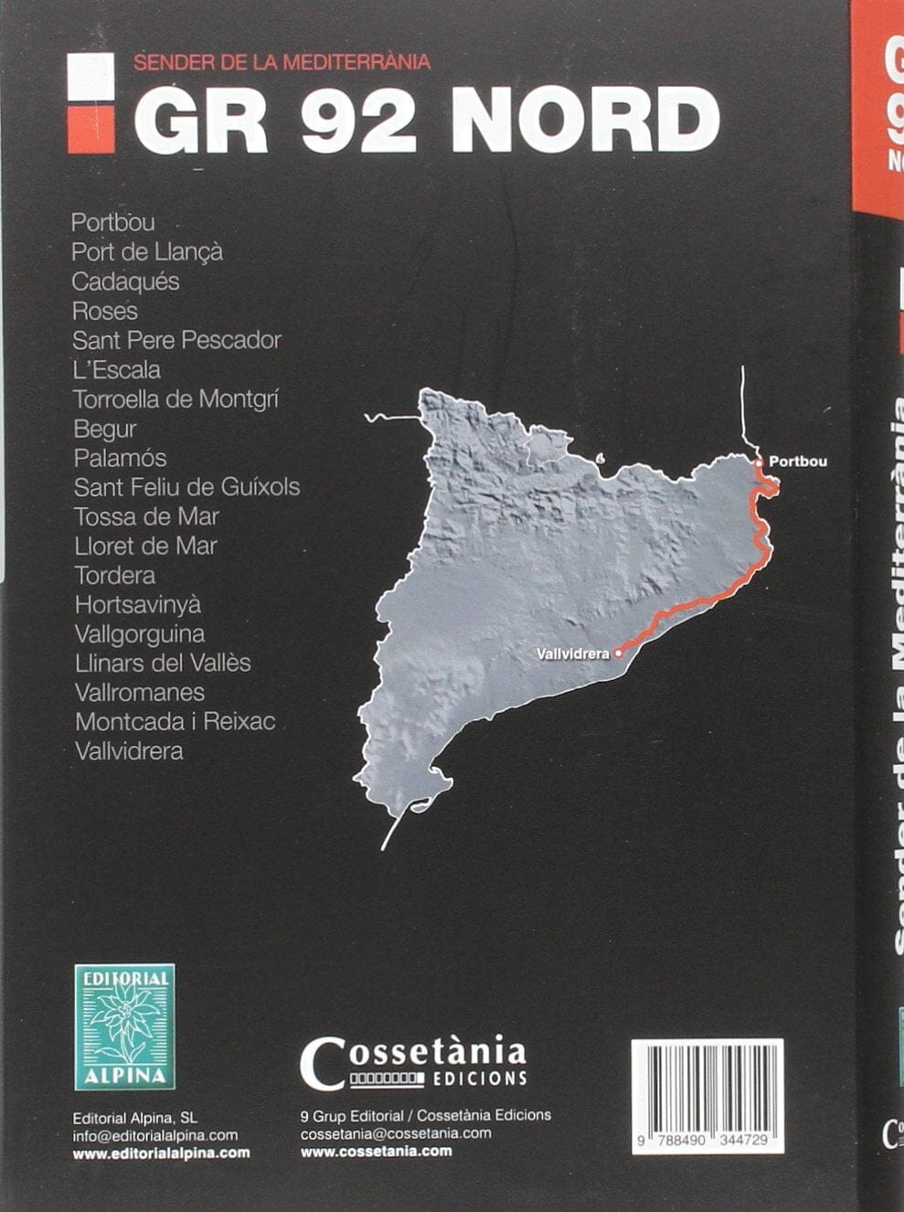 Cartes & Guide de randonnée - Sender de la Mediterrania GR92 Nord (Catalogne) | Alpina carte pliée Editorial Alpina 