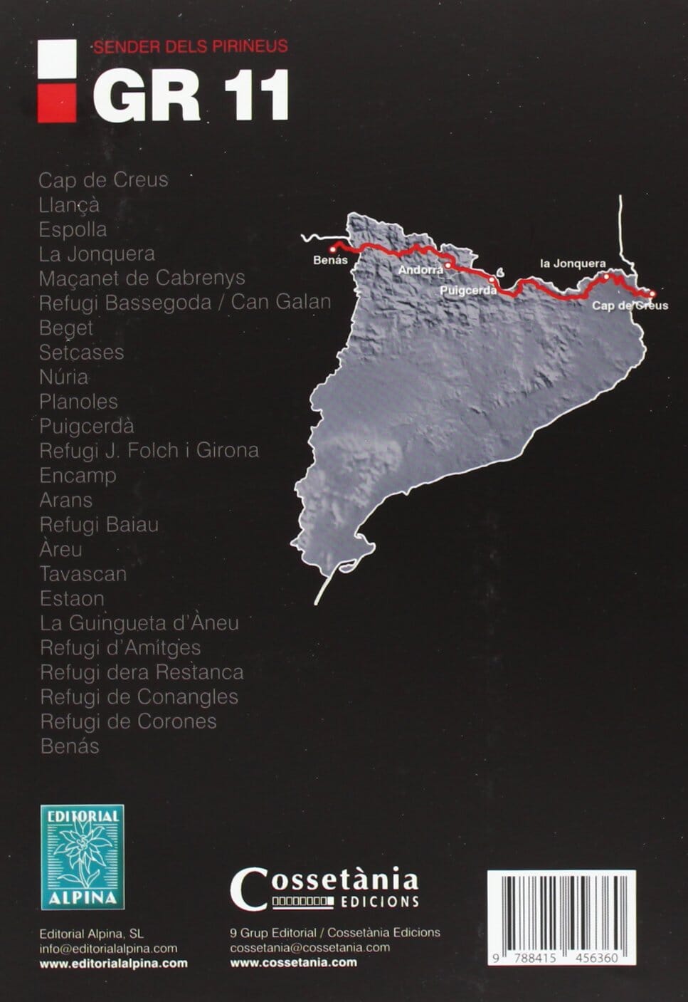 Cartes & Guide de randonnée - Sender dels Pirineus - GR11, du Cap de Creus au Massíf de la Maladeta | Alpina carte pliée Editorial Alpina 