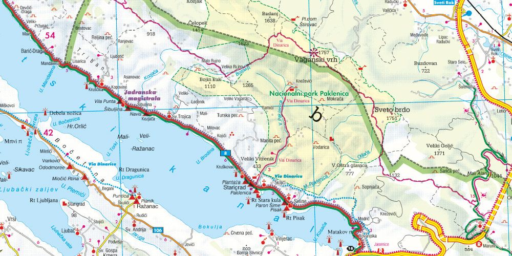 Cartes routières & cyclistes - Croatie Nord & Croatie Sud | Freytag & Berndt carte cycliste Freytag & Berndt