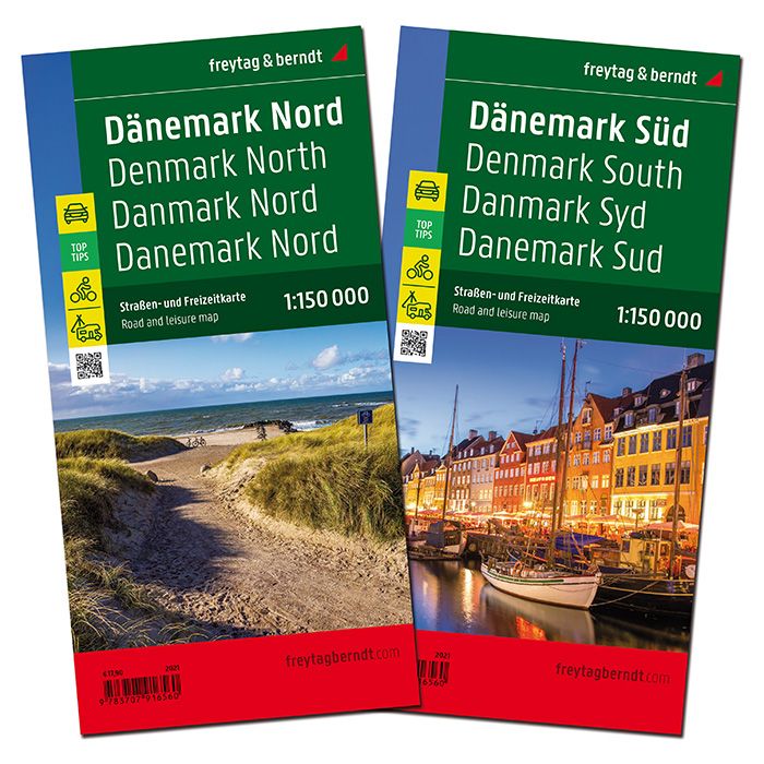 Cartes routières & cyclistes - Danemark nord & sud | Freytag & Berndt carte cycliste Freytag & Berndt