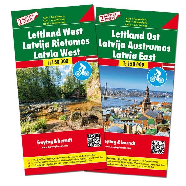 Cartes routières - Lettonie Est & Ouest | Freytag & Berndt carte pliée Freytag & Berndt 