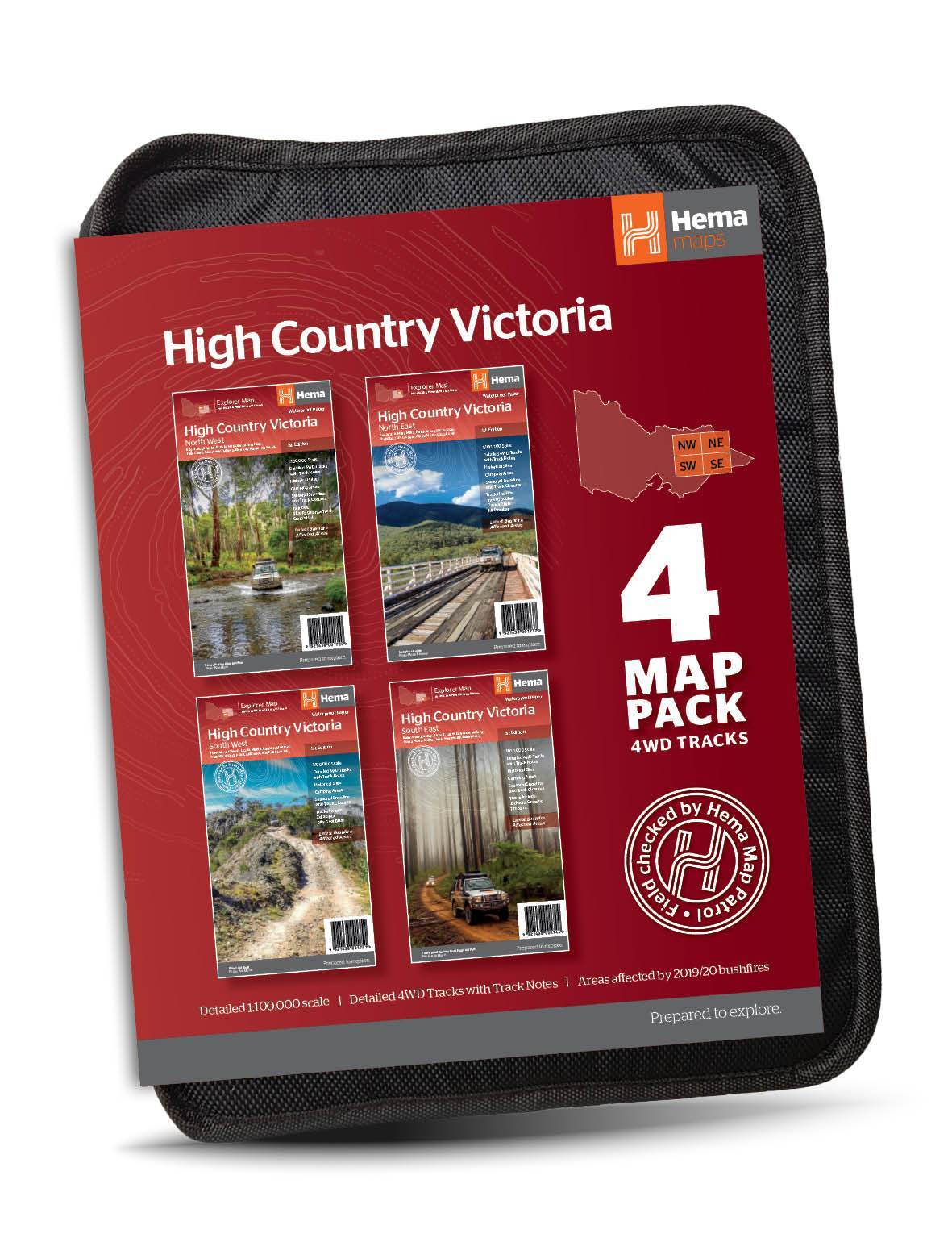 Cartes routières (lot de 4 cartes) - High Country Victoria (Australie) | Hema Maps carte routière Hema Maps