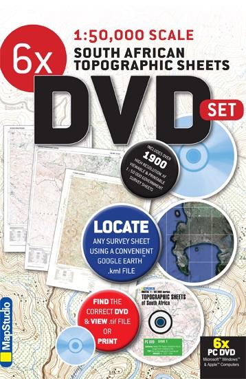 Cartes topographiques - Afrique du Sud (lot de 6 dvd) | MapStudio carte pliée MapStudio 