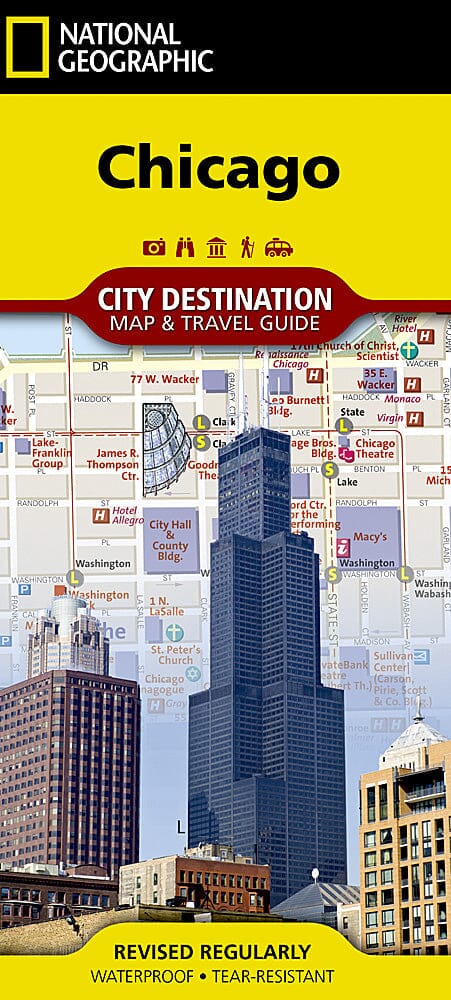 Chicago - Carte de destination et guide de voyage de la ville de l'Illinois | National Geographic Maps carte pliée National Geographic 