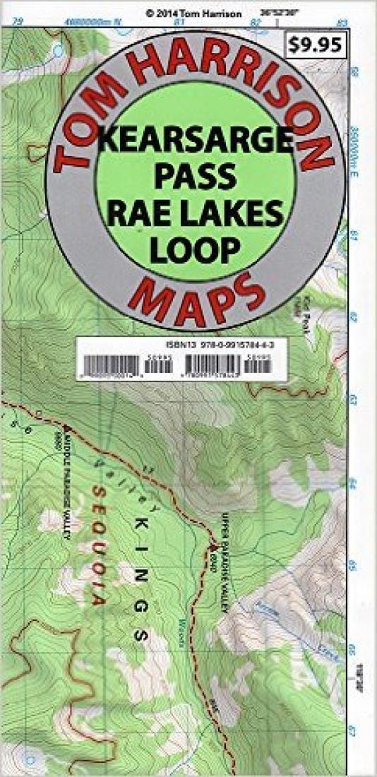 Kearsarge Pass and Rae Lakes Loop | Tom Harrison Maps – Cartovia