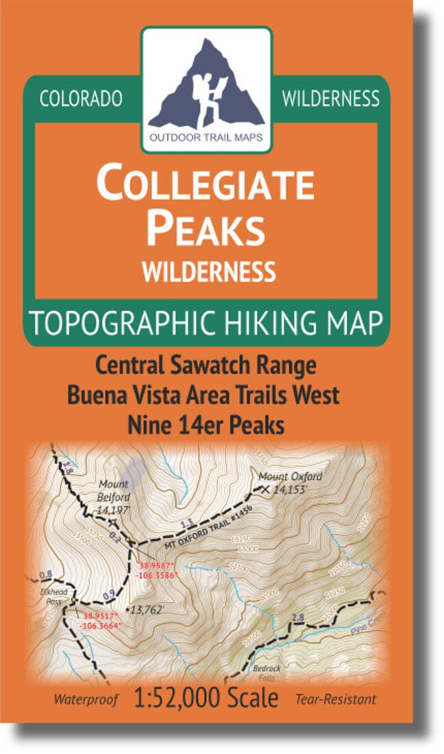 Collegiate Peaks Wilderness 1:52k | Outdoor Trail Maps LLC carte de randonnée Outdoor Trail Maps LLC