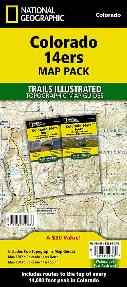 Colorado 14ers (lot de cartes) | National Geographic – Cartovia