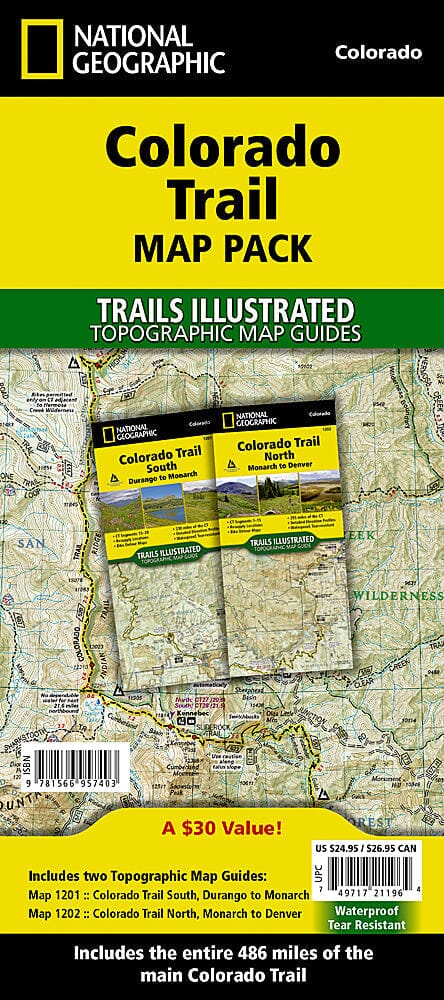 Colorado Trail (lot de cartes) | National Geographic carte de randonnée National Geographic