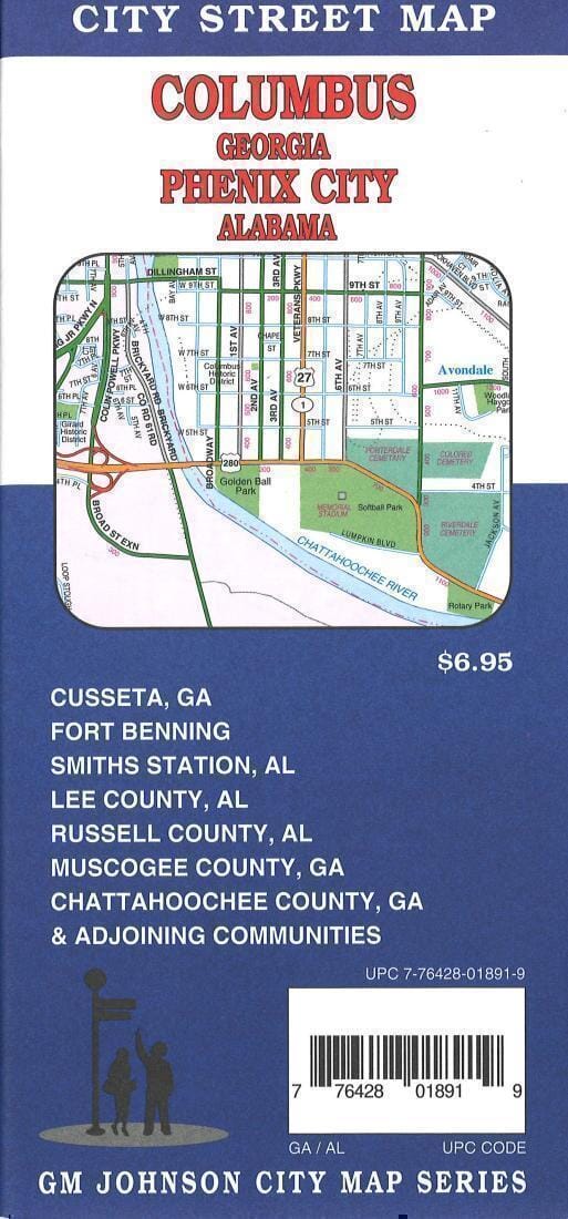 Columbus, Géorgie et Phenix City, Alabama | GM Johnson plan de ville GM Johnson Default Title