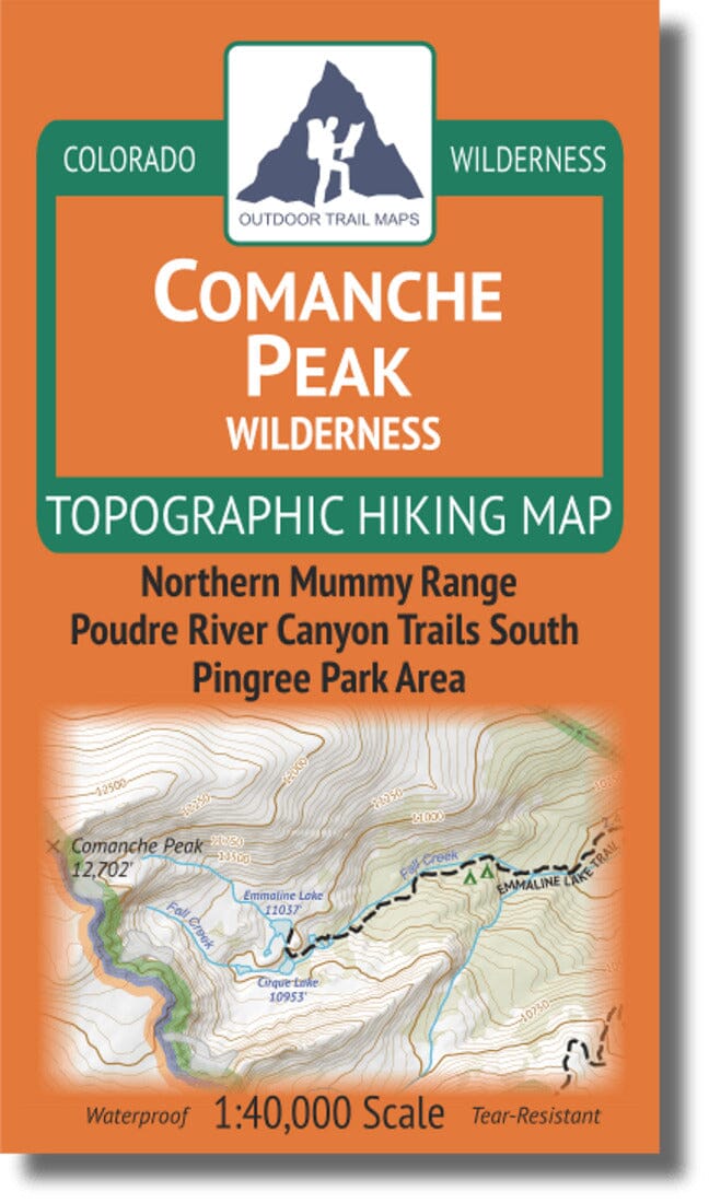Comanche Peak Wilderness 1:40k | Outdoor Trail Maps LLC carte de randonnée Outdoor Trail Maps LLC