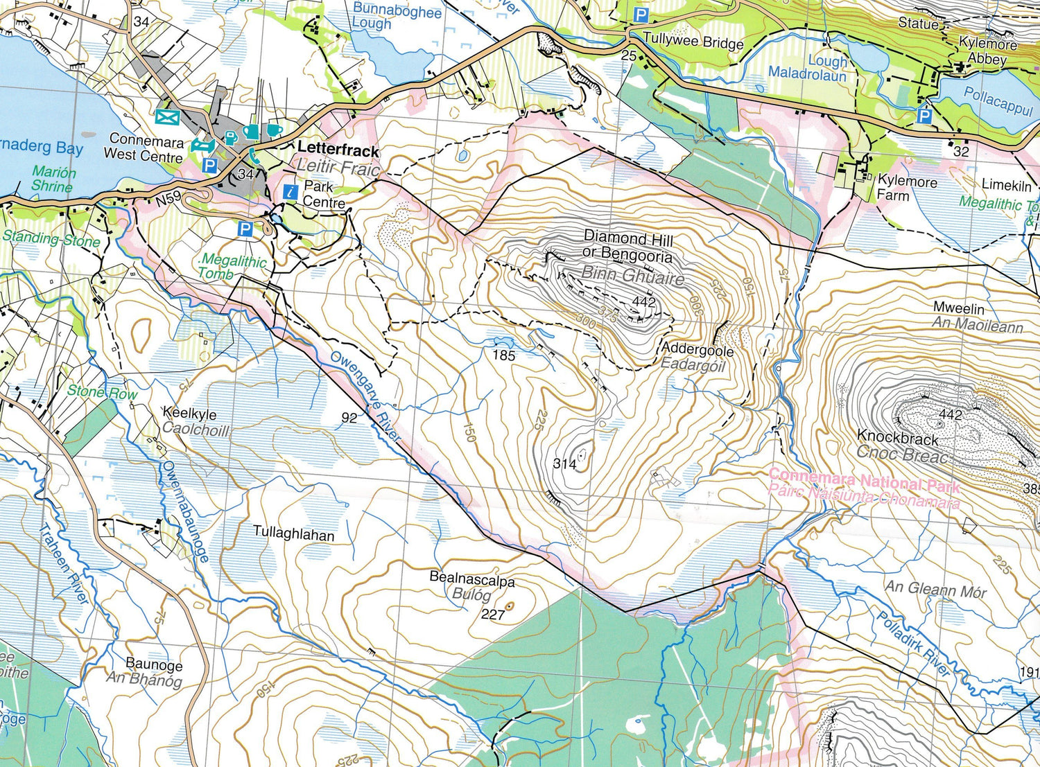 Connemara | Harvey Maps - Superwalker maps carte de randonnée Harvey Maps