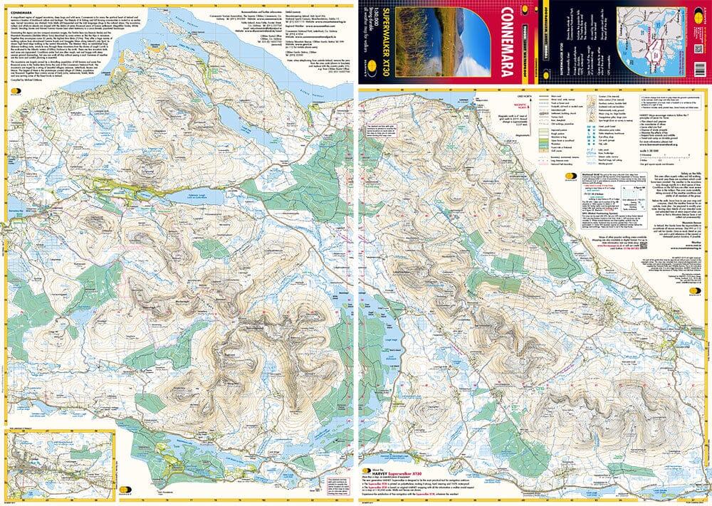 Connemara | Harvey Maps - Superwalker maps carte pliée Harvey Maps 