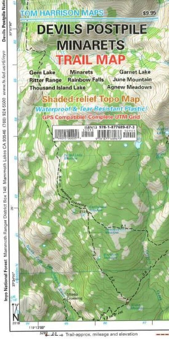 Devil's Postpile, California by Tom Harrison Maps