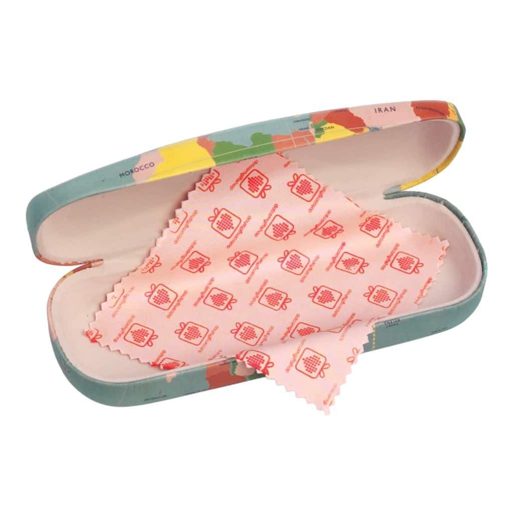 Étui à lunettes rigide - décor "world map" | Rex International accessoire Rex International