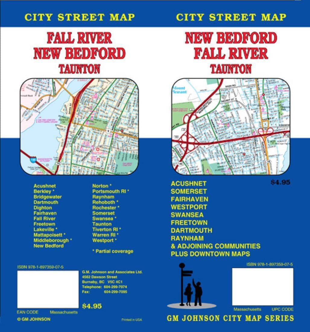 Fall River - New Bedford et Taunton - Massachusetts | GM Johnson plan de ville GM Johnson Default Title