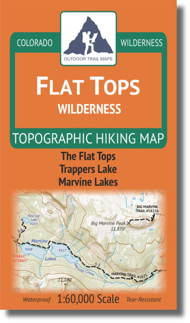 Flat Tops Wilderness 1:60k | Outdoor Trail Maps LLC carte de randonnée Outdoor Trail Maps LLC