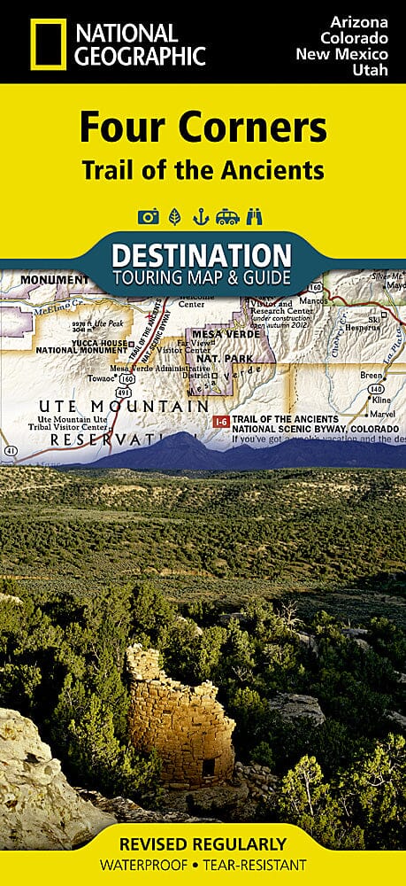 Four Corners, Trail of the Ancients Destination Map (Arizona, Colorado, New Mexico, Utah) | National Geographic carte routière National Geographic