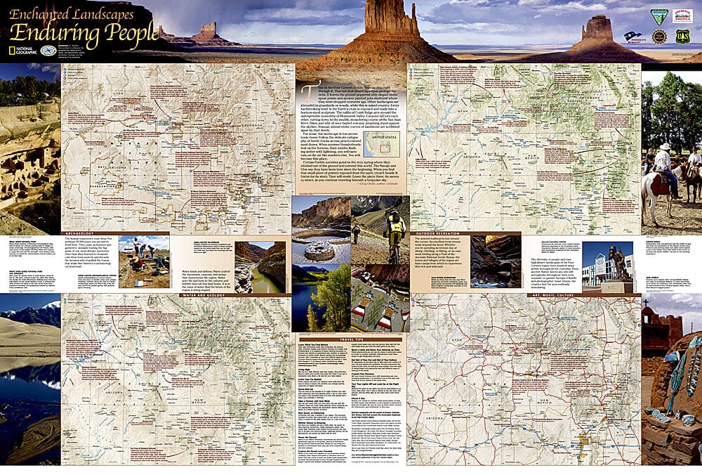 Four Corners, Trail of the Ancients Destination Map (Arizona, Colorado, New Mexico, Utah) | National Geographic carte pliée National Geographic 