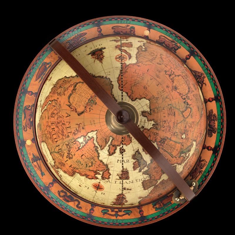 Globe-Bar "Giunone" - Style safari - Diamètre 40 cm | Zoffoli globe Zoffoli 