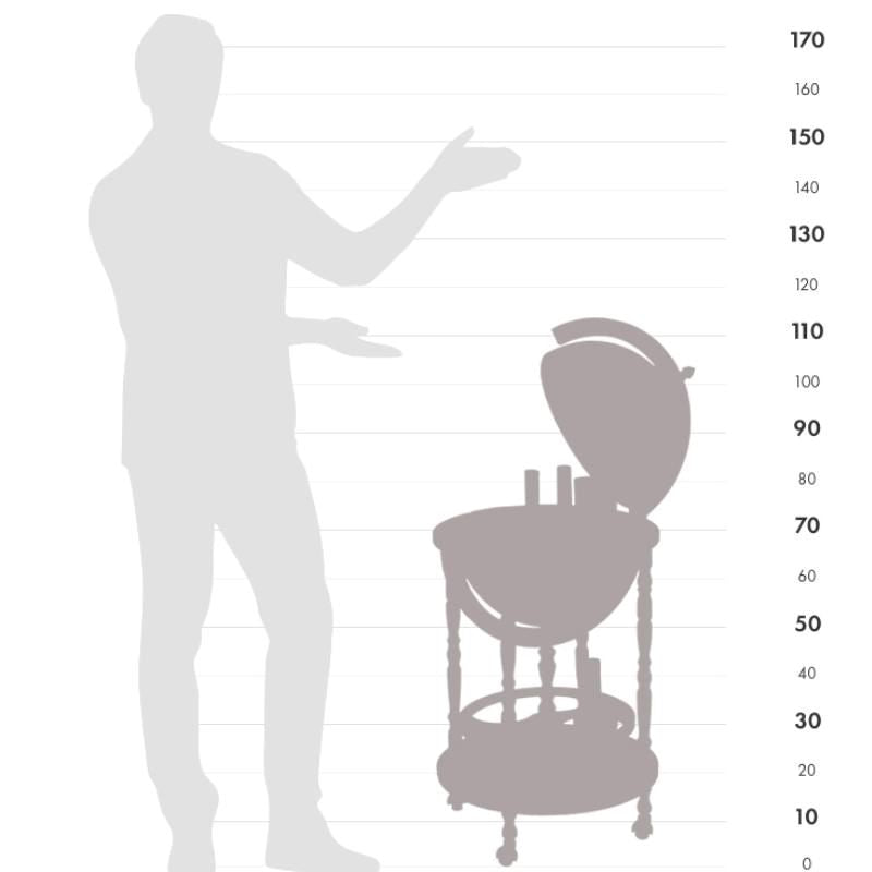 Globe-Bar "Minerva" - Style laguna - Diamètre 40 cm | Zoffoli globe Zoffoli 