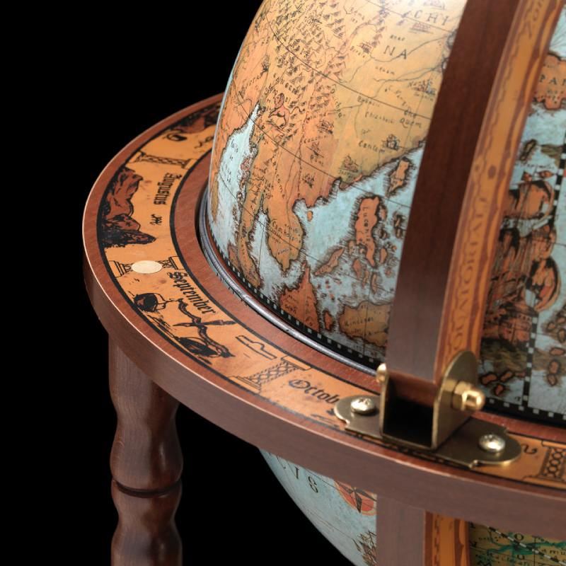 Globe-Bar "Minerva" - Style océan bleu - Diamètre 40 cm | Zoffoli globe Zoffoli 