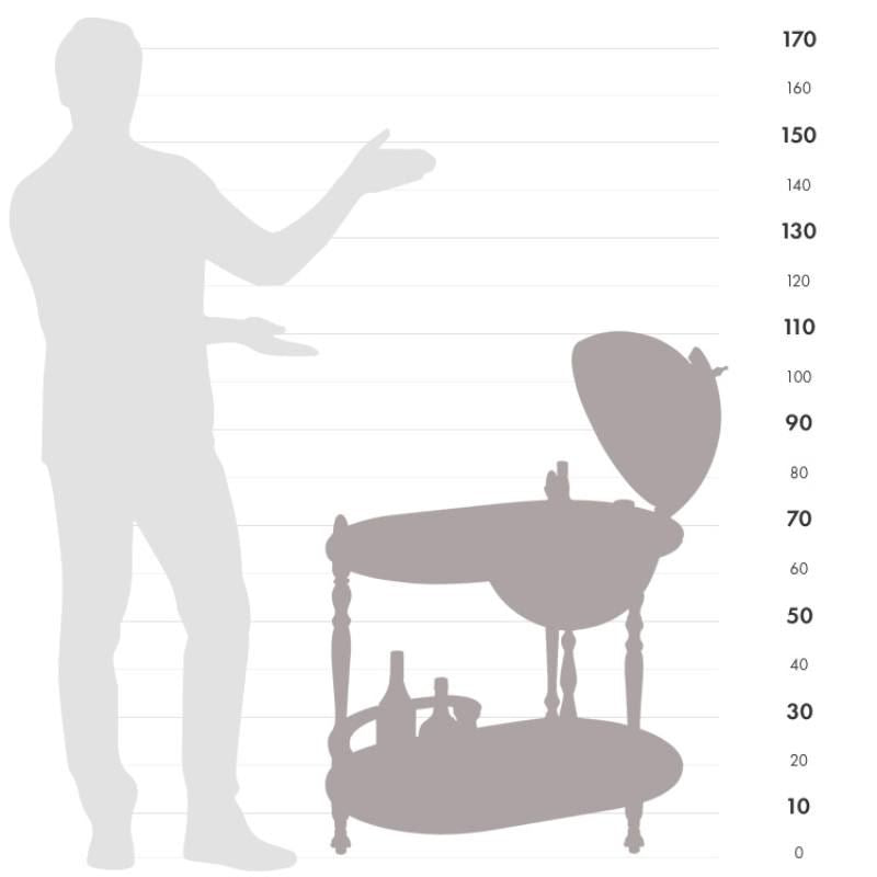 Globe-Bar "Vivalto" - Couleur ivoire - Diamètre 42 cm | Zoffoli globe Zoffoli 