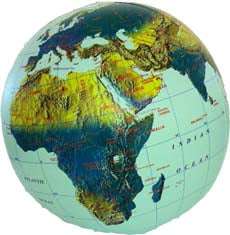Globe gonflable de 30 cm - Monde physique (en anglais) | ITM globe ITM Default Title