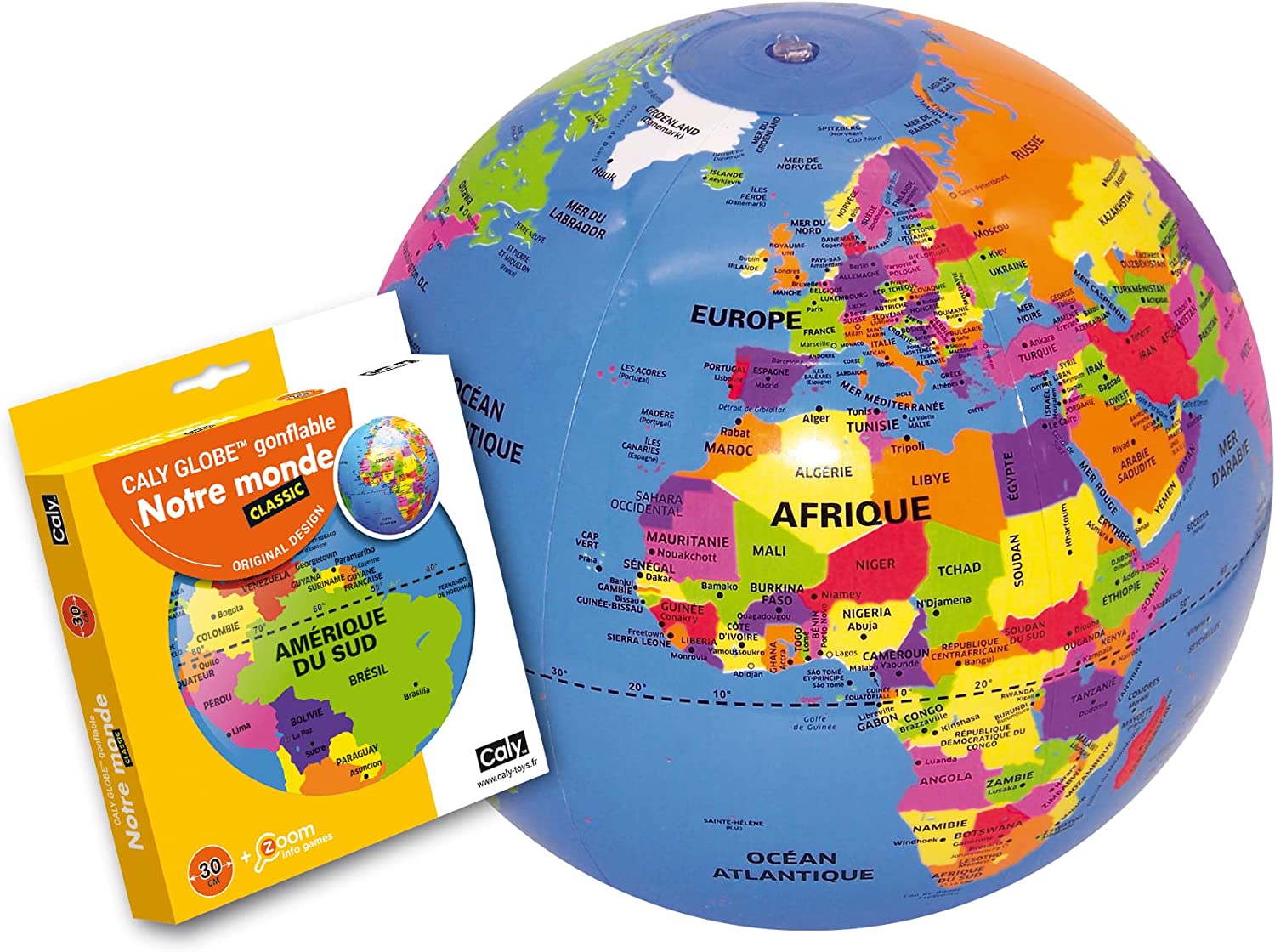 Globe gonflable de 30 cm - Monde politique (4 ans et +) | Calytoys globe Calytoys 