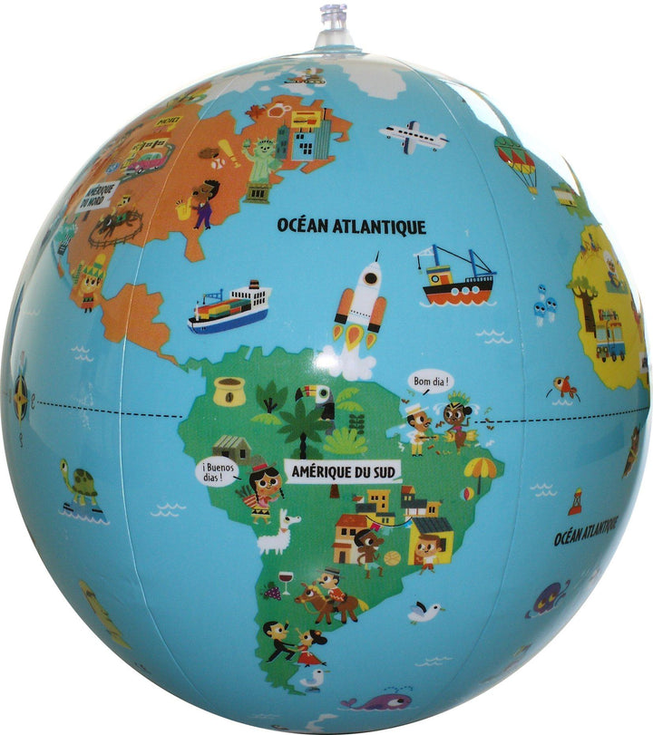 Globe gonflable de 30 cm - P'tits Voyageurs (3 ans et +) | Calytoys globe Calytoys 