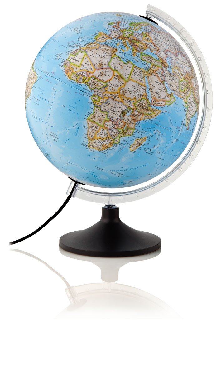 Globe lumineux "Carbon" de style classique - diamètre 30 cm, en anglais | National Geographic globe National Geographic 