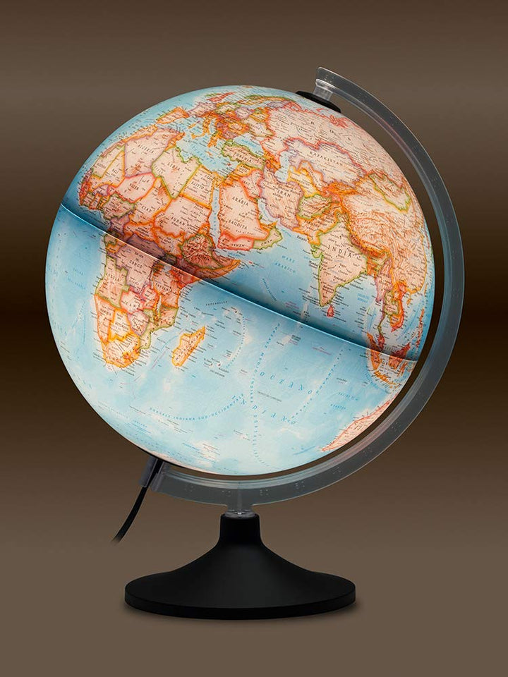 Globe lumineux "Carbon" de style classique - diamètre 30 cm, en anglais | National Geographic globe National Geographic 